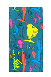 Sand Free Beach Towel - Cool Fish